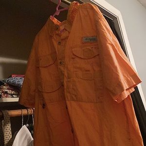 Orange Colombia PFG button up shirt